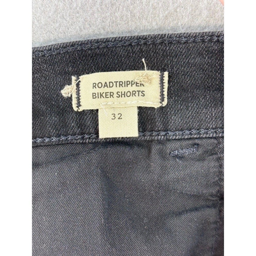 Madewell Roadtripper Biker Shorts Womens 32 Black High Rise Raw Hem Denim - Picture 11 of 13